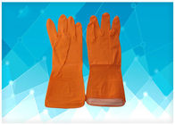 복각 무리 - 일렬로 세워진 비 강화된 유액 장갑, 주황색 색깔 유액 시험 장갑 협력 업체