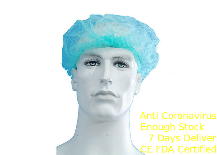 신축성 머리띠 21 인치 처분할 수 있는 의학 모자 유액 자유로운 파란 색깔 협력 업체