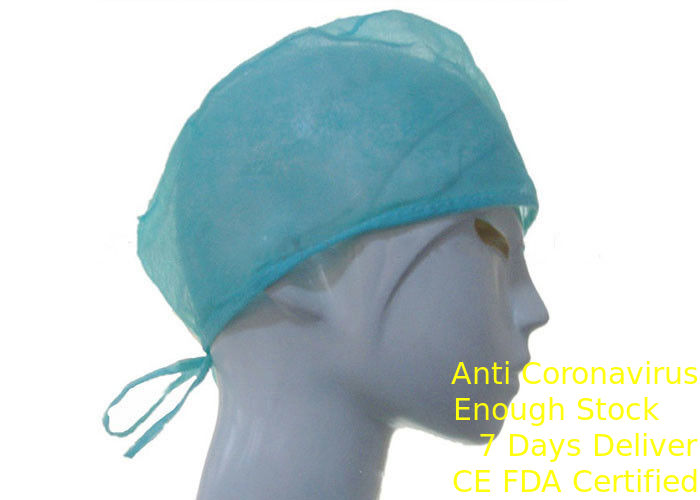 리본 동점에 흡수성 통기성 처분할 수 있는 외과 모자 Polyproplene 비 협력 업체